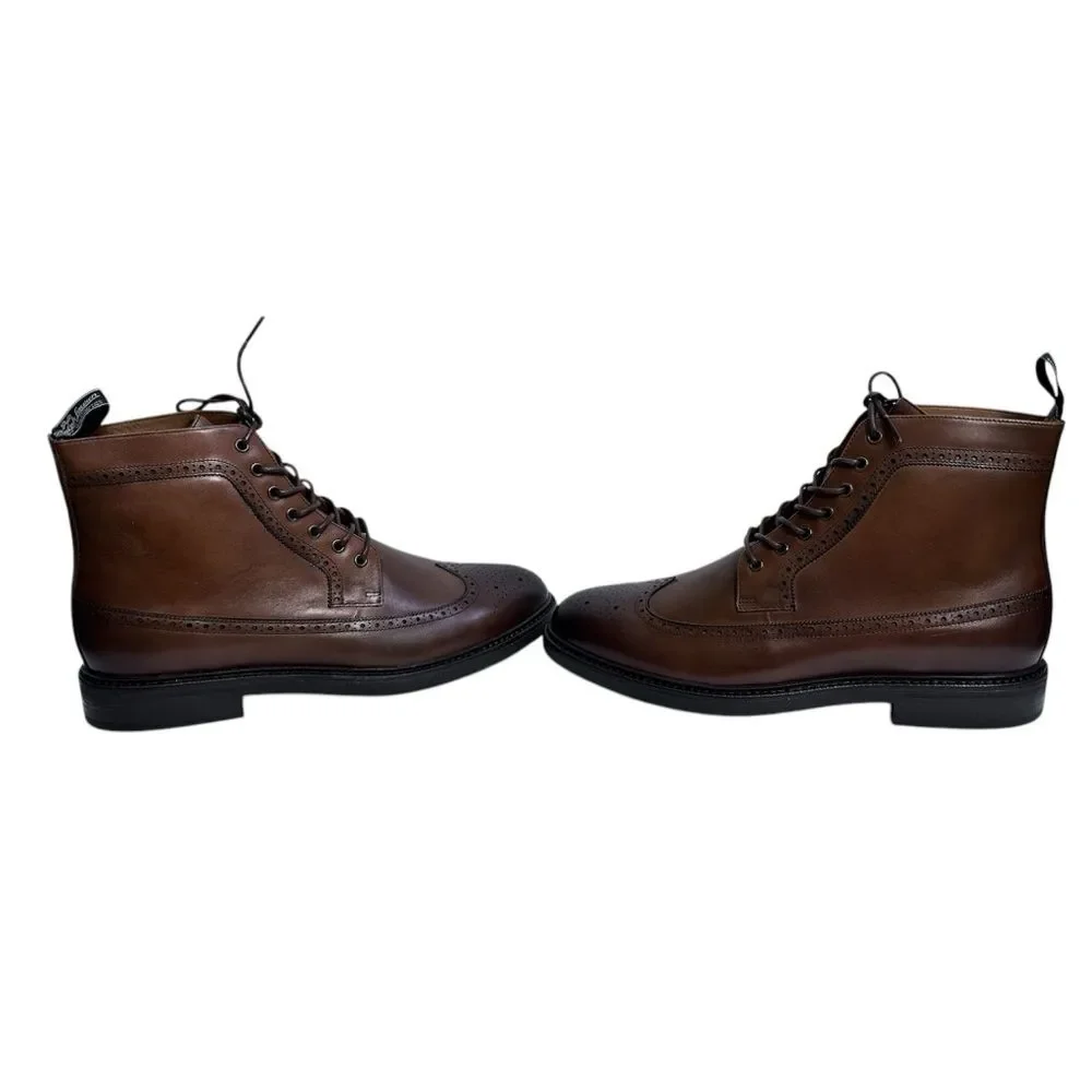 Polo Ralph Lauren Men's Asher Leather‎ Wingtip Boots, SIZE 11